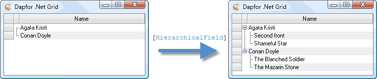 Declarative binding with HierarchicalField attribute